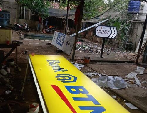 Pembuatan Pylon Sign Bank