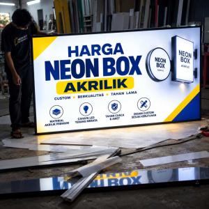 Harga neon box akrilik