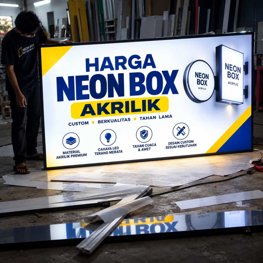 Harga neon box akrilik