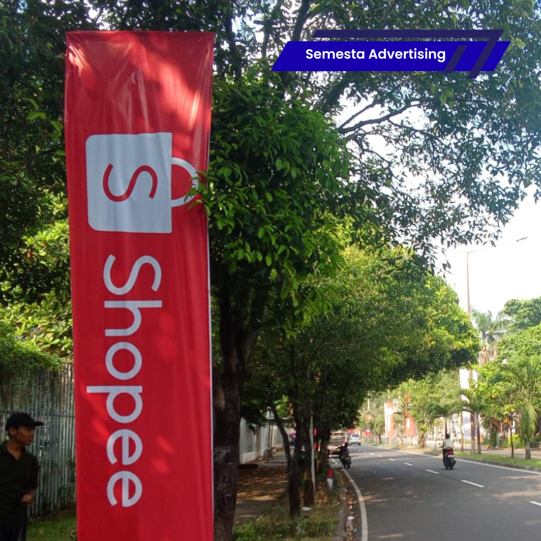 Pemasangan T banner Shopee