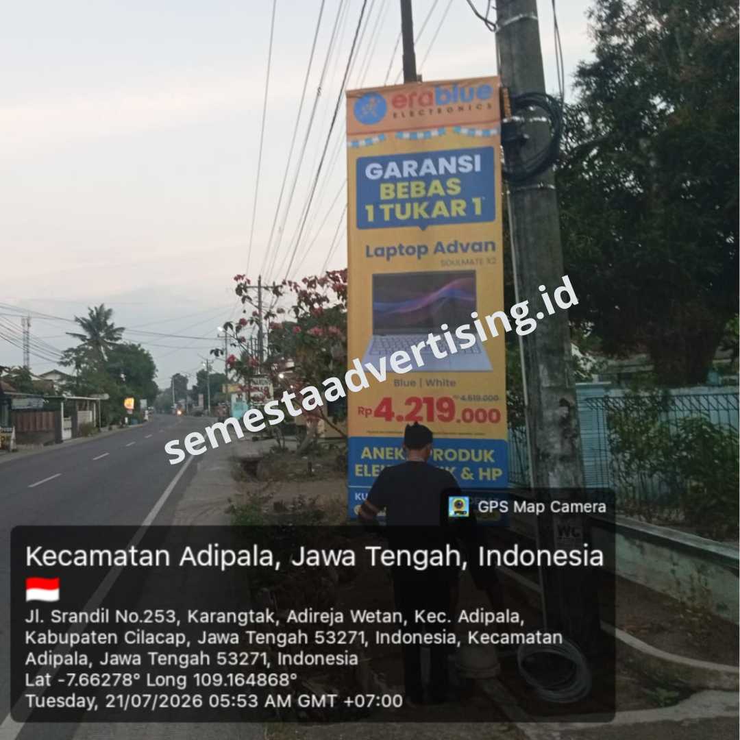 Jasa Pasang Umbul Umbul T Banner Cilacap