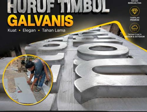 Jasa pembuatan huruf timbul plat galvanis