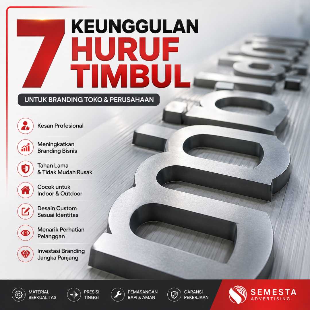 keunggulan huruf timbul